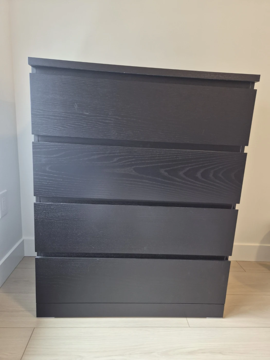 Ikea Malm Black 4-Drawer Dresser