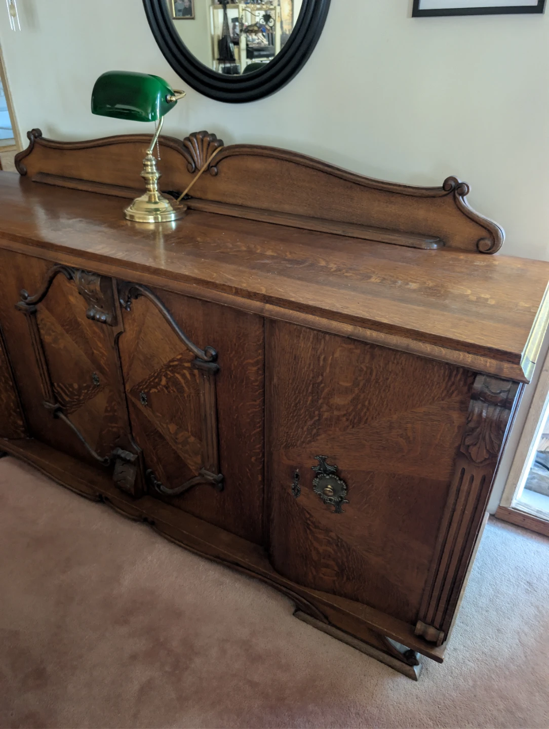 Antique Oak Sideboard - photo 4