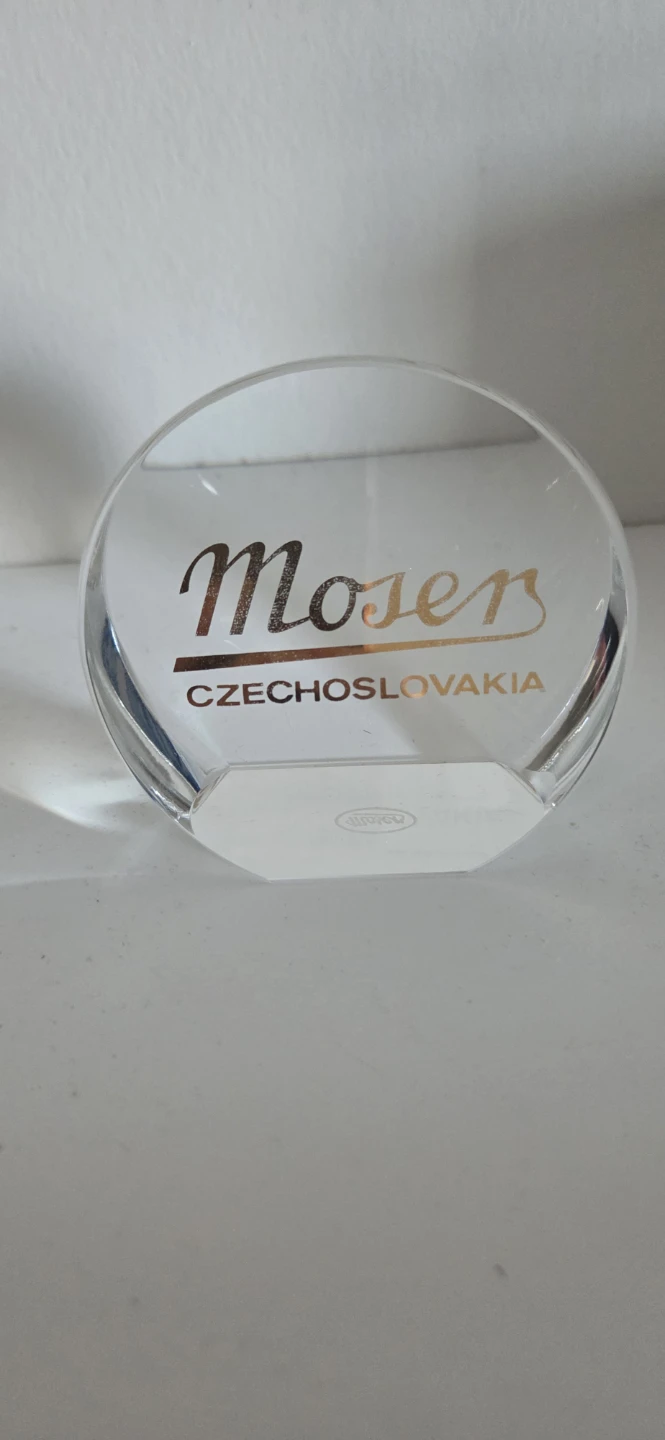 Vintage Moser Glass Paperweight
