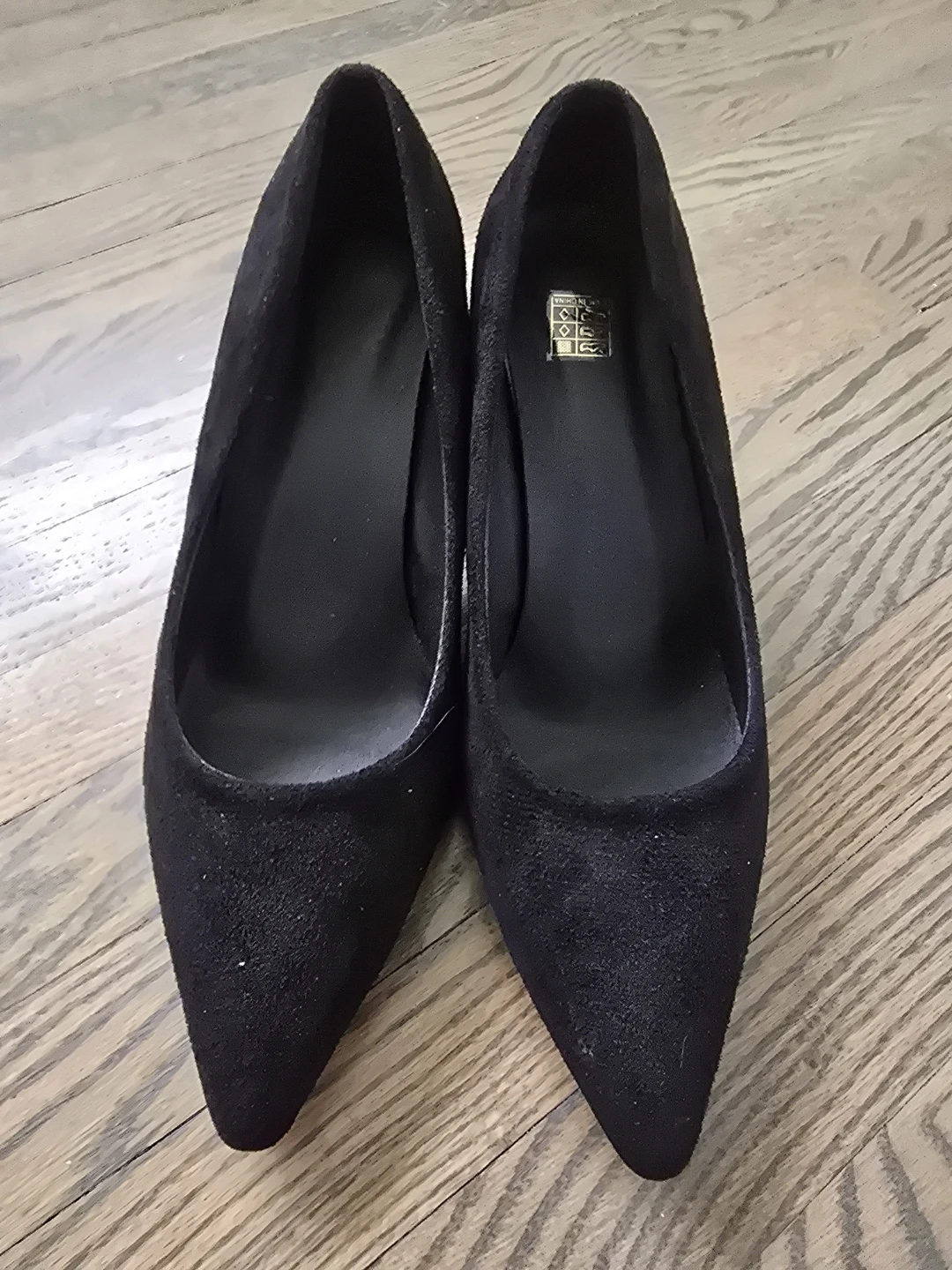 Black Suede Pointed Toe High Heels