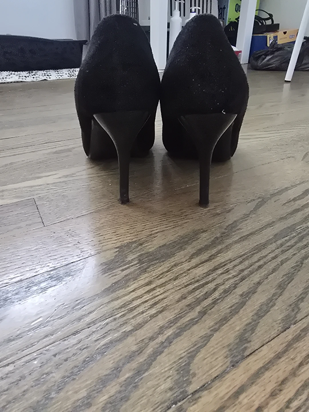 Black Suede Pointed Toe High Heels - photo 3