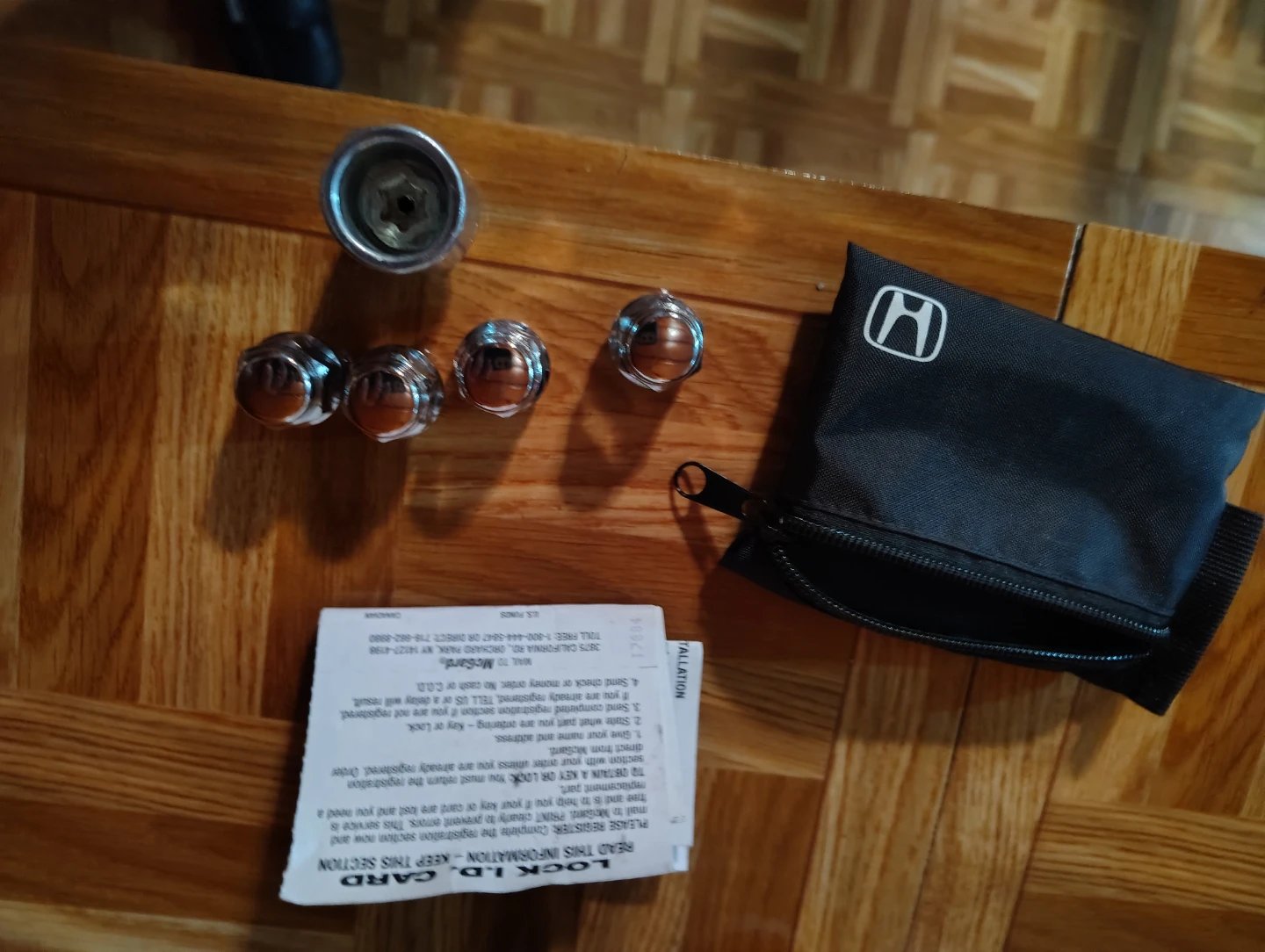 Honda Wheel Lock Lug Nuts with Key - photo 2