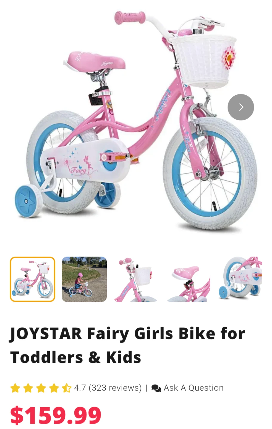 Road Fairy 12" Chromewheels Bicycle & Helmet