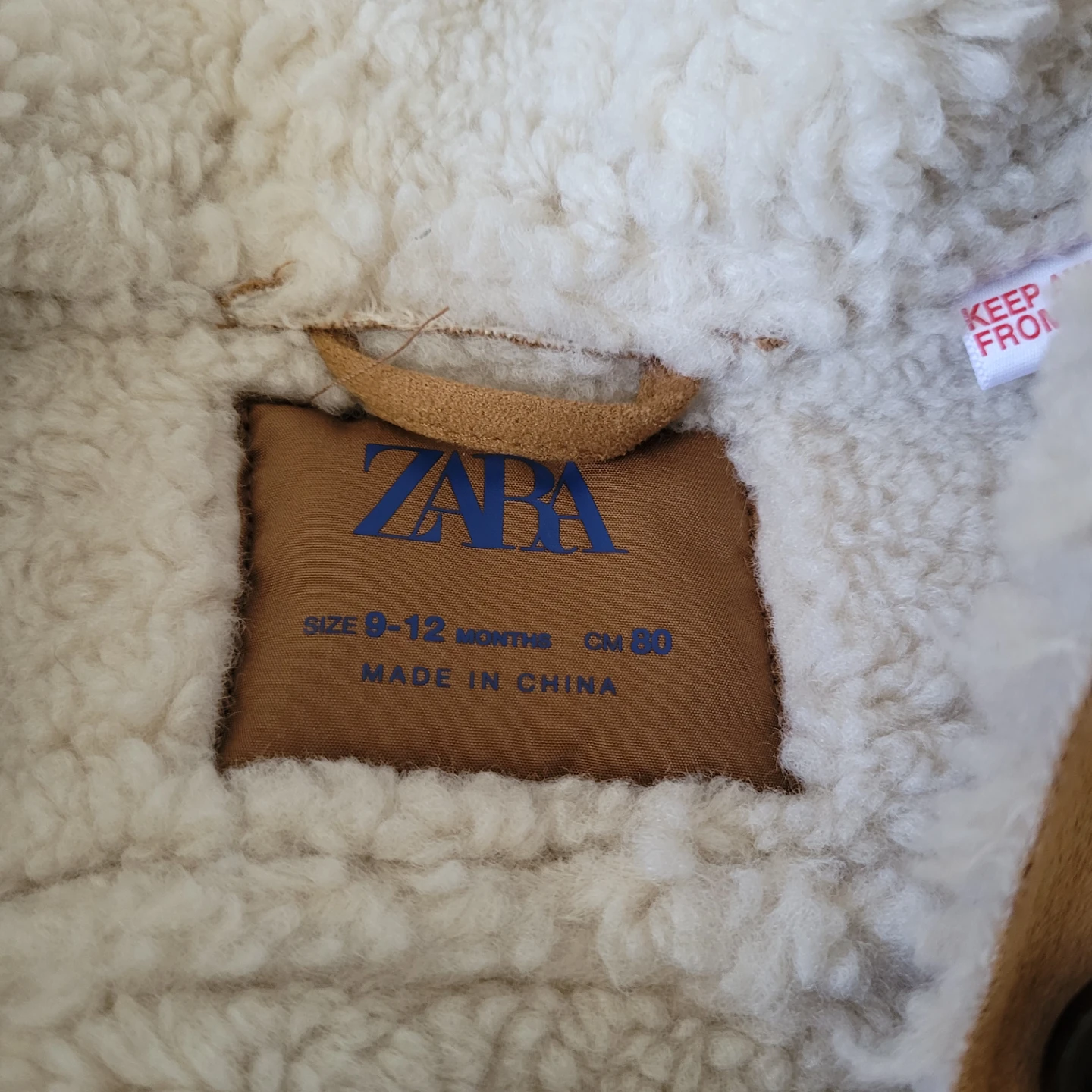 Zara Baby Boys Sherpa Lined Winter Jacket - 9-12 Months - photo 2