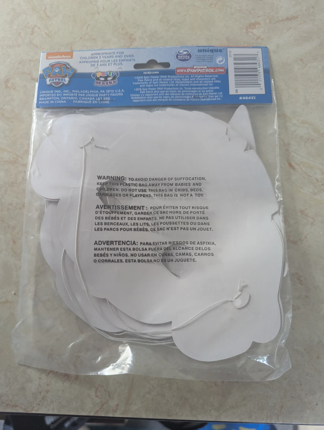 Paw Patrol Party Masks 8pc. - photo 2