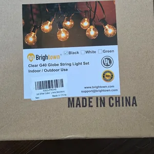 Brightown Clear G40 Globe String Light Set - 2 available
