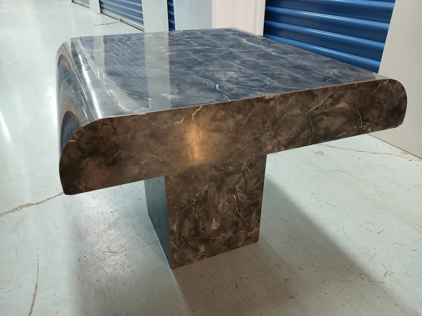 Marble Top Pedestal Side Table - photo 2