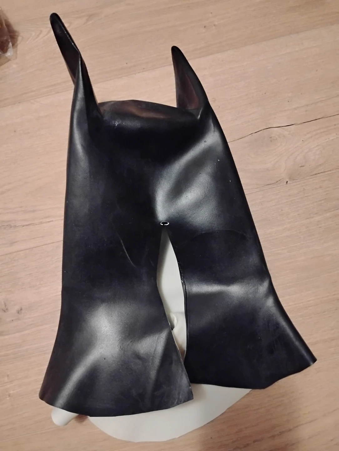 Black Latex Batman Mask - photo 2