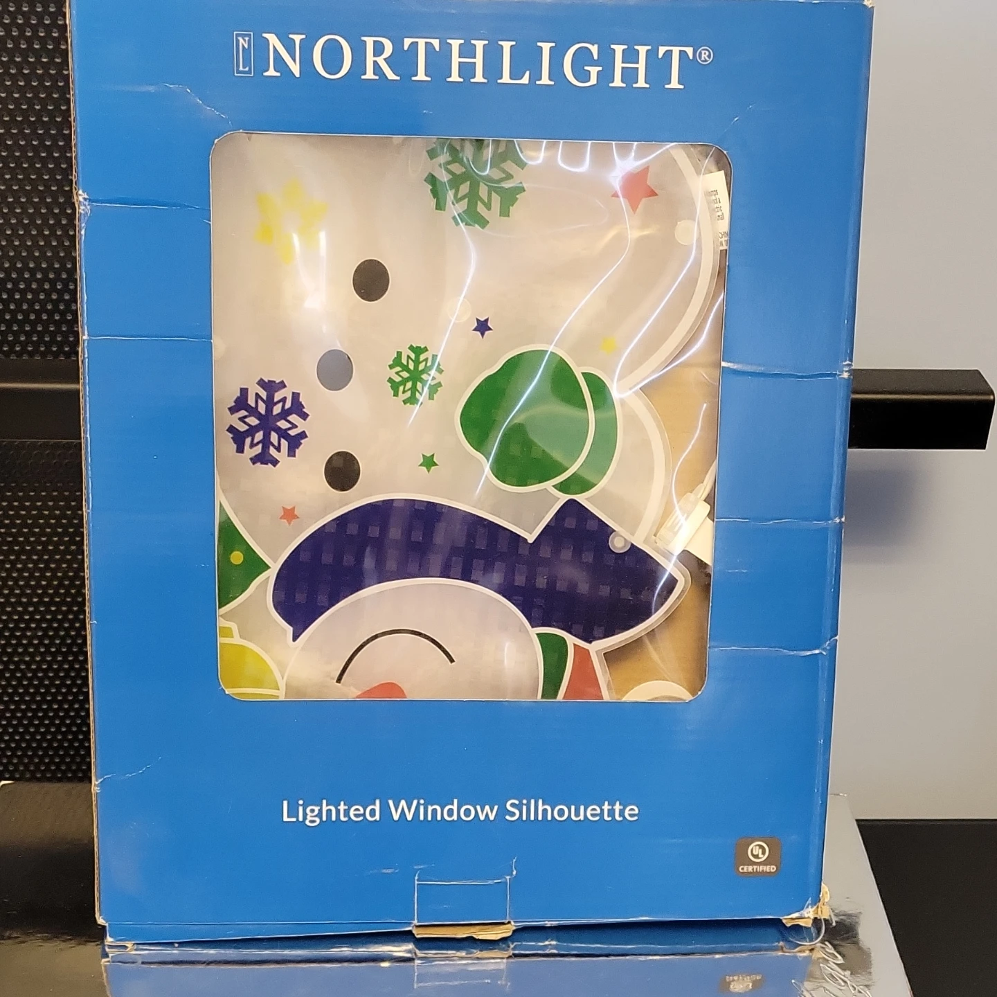 Northlight Lighted Window Silhouette Snowman