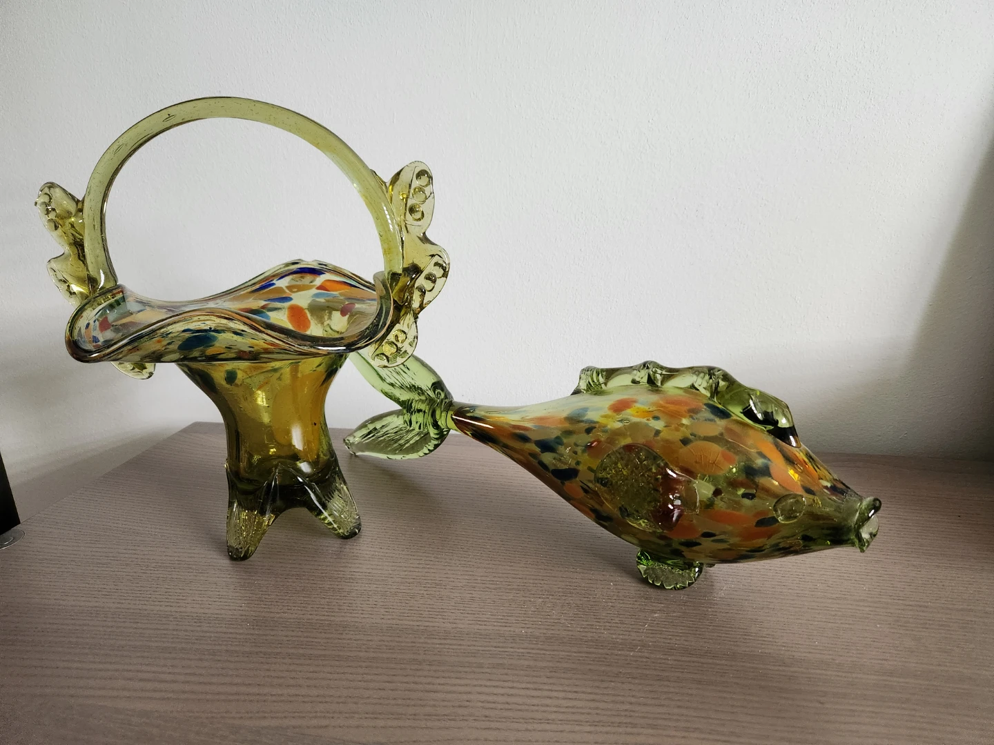 Blown Glass Fish & Basket Decor - photo 2