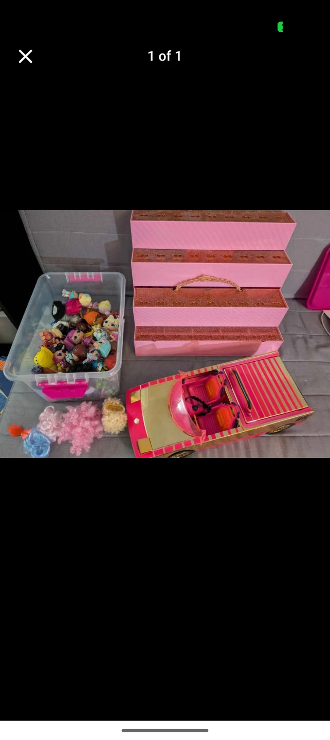 LOL Surprise Dolls Lot with Car and Display Case