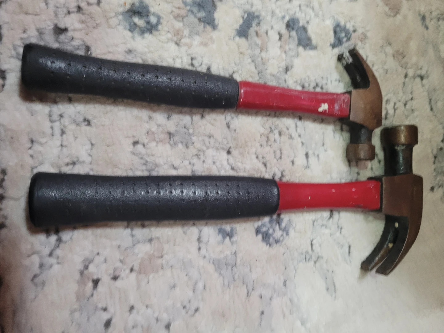 Two Claw Hammers with Black and Red Handles - photo 2
