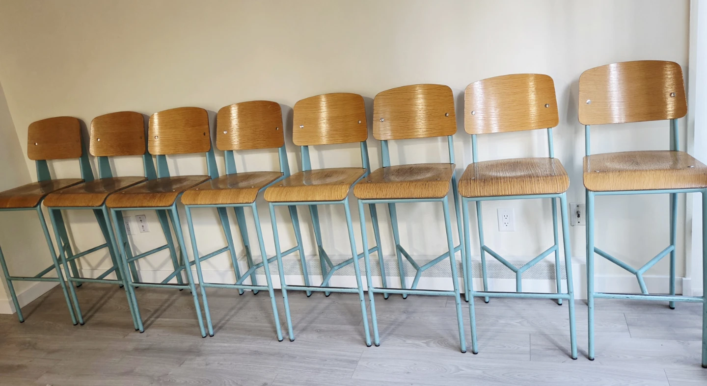 MCM Jean Prouvé "Standard" Style Full Height Barstools - photo 2