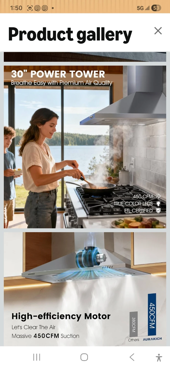 Aurakich 30" Chimney Range Hood - photo 4