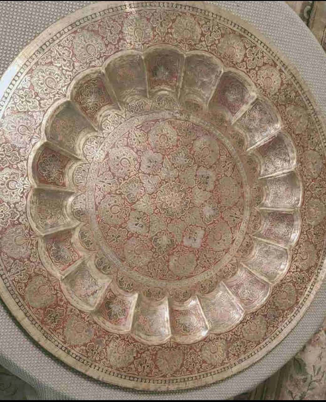 Decorative Metal Tray  [Pair 30" dia]