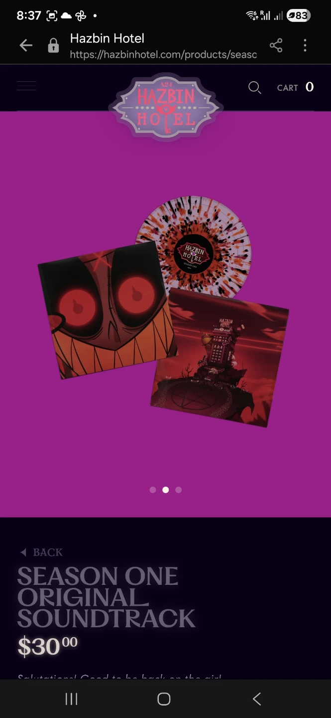 Hazbin Hotel S1 OST Vinyl (Hell Splatter) – New Sealed - photo 2
