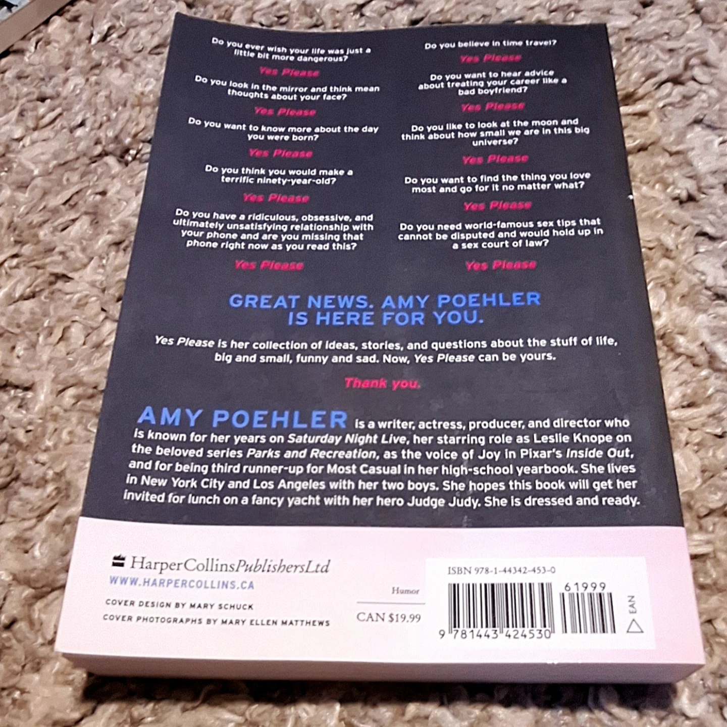Amy Poehler memoir - Yes Please - like new book - photo 3