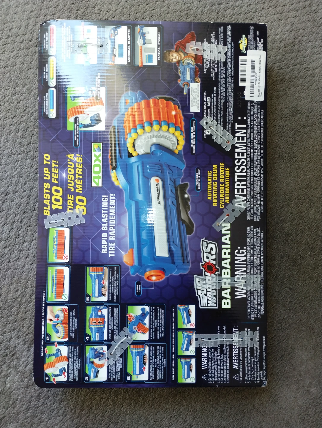 Air Warriors Barbarian Automatic Blaster with 40 Darts - photo 2