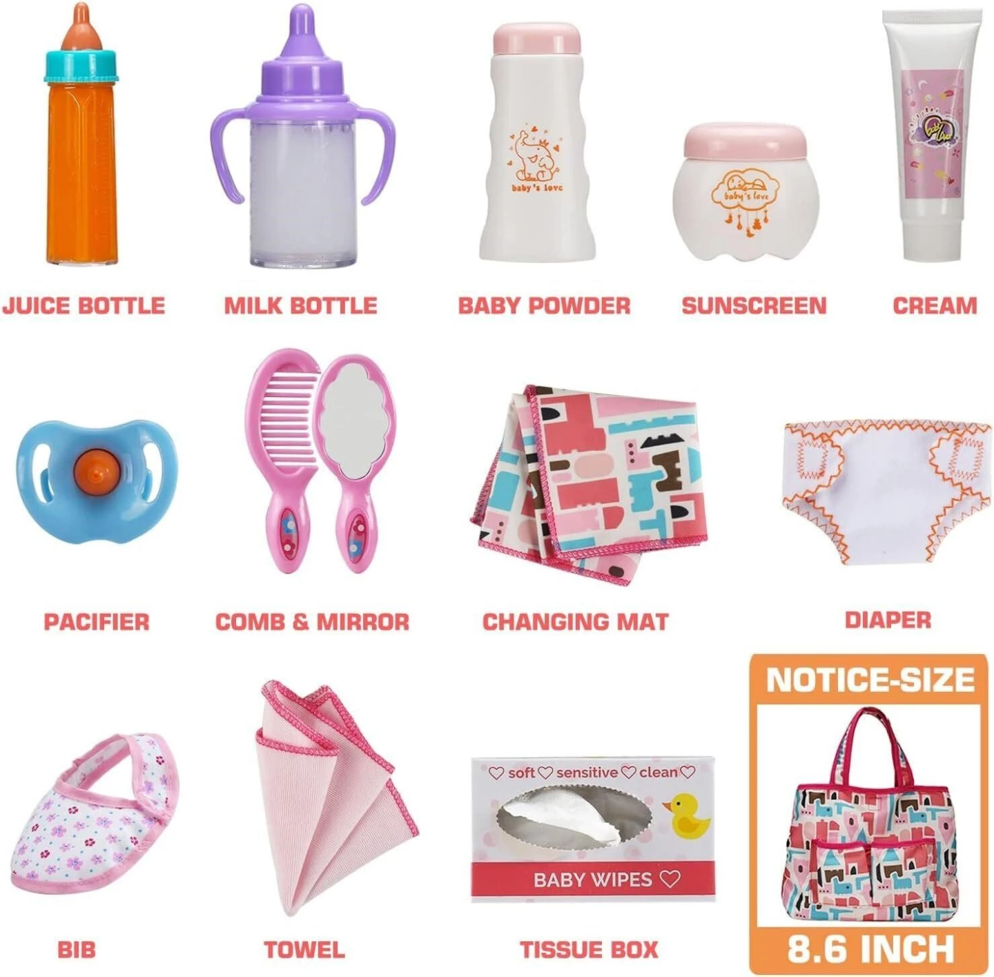 Baby Doll Accessory Set with Bag - photo 2