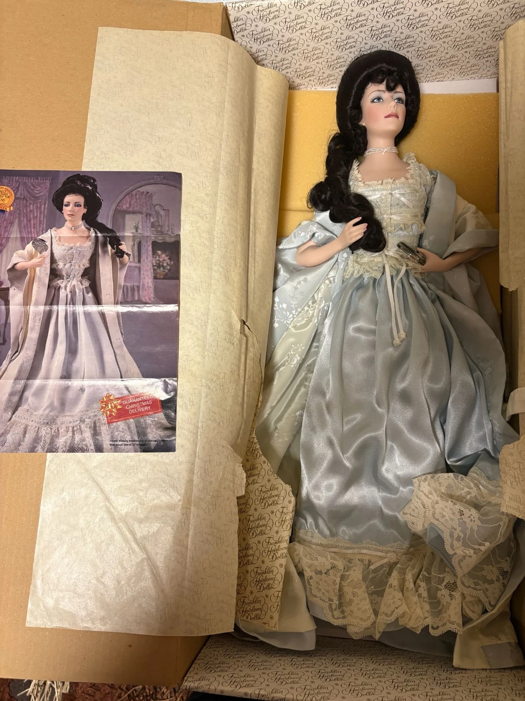 Franklin Mint Gibson Girl Boudoir Doll W/Box