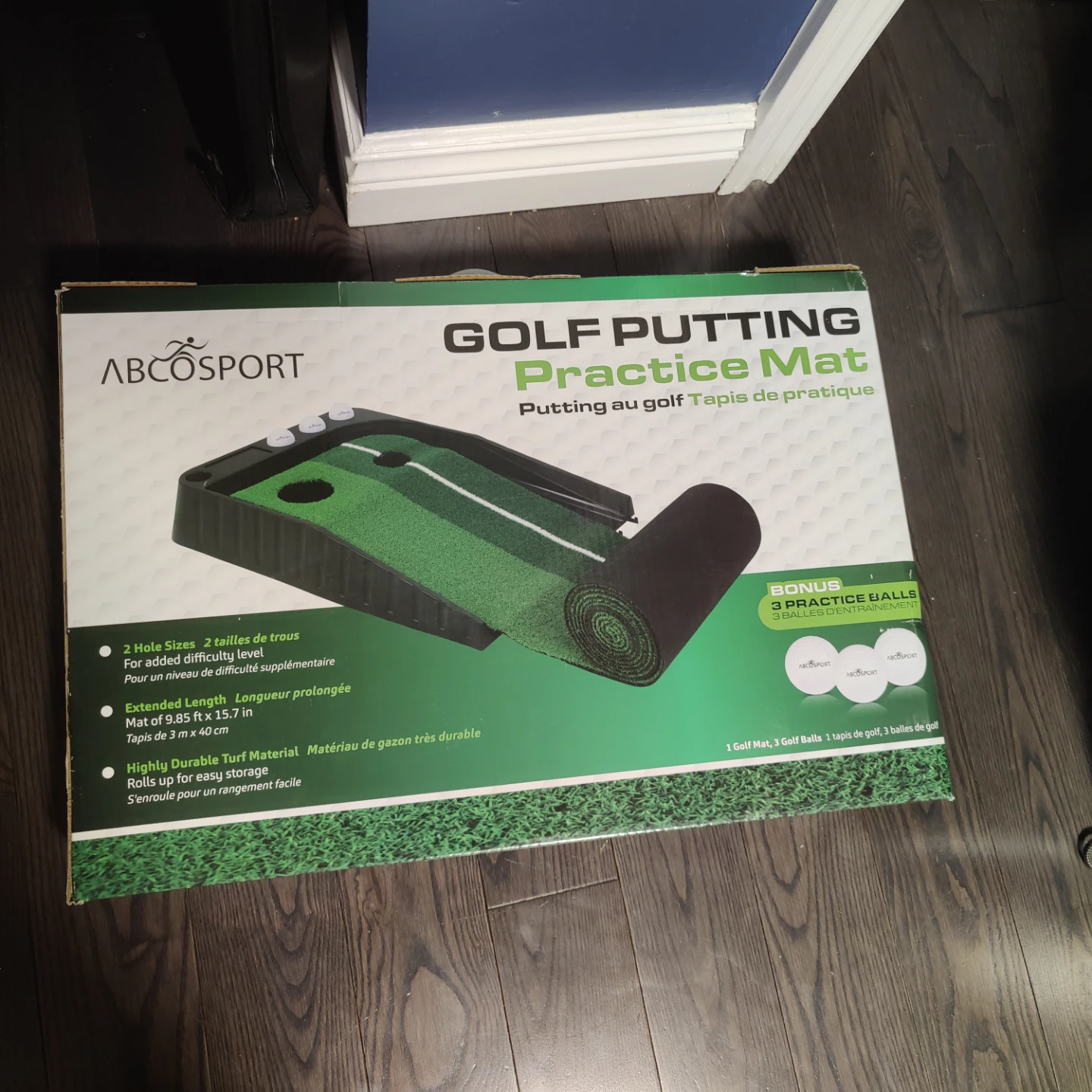 ABCOSport Golf Putting Practice Mat with 3 Balls