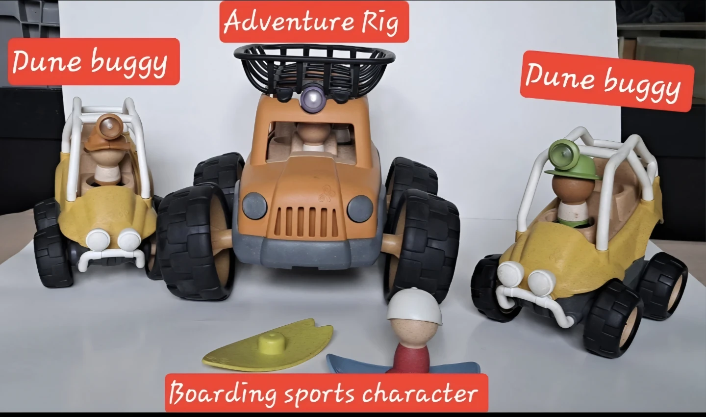 Sprig Toys - Toy trucks, Adventure Rig & 2 Dune Buggies