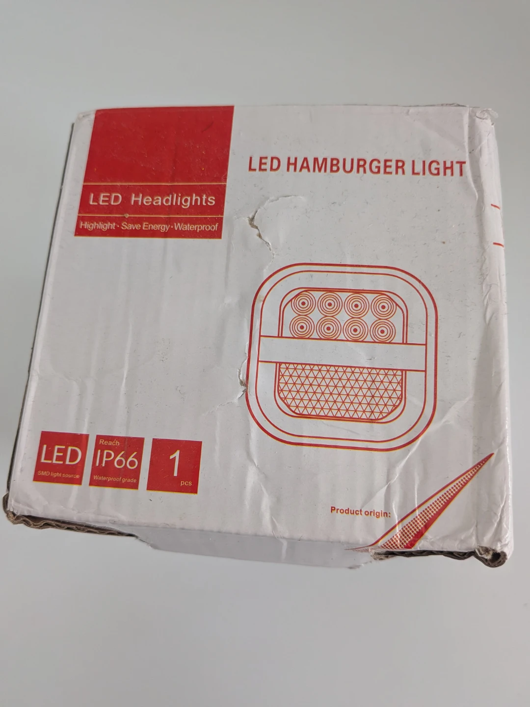 LED Hamburger Trailer Lights - Red (Set of 2)