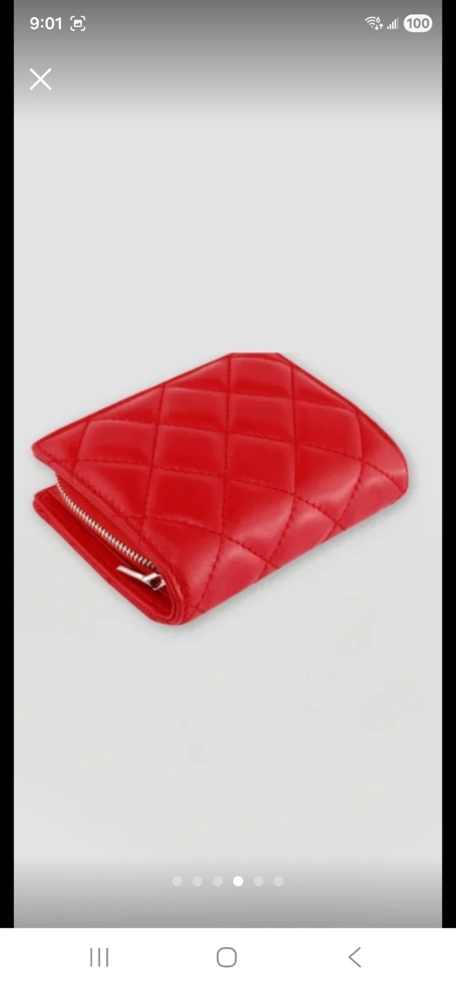 Danier Red Quilted Wallet