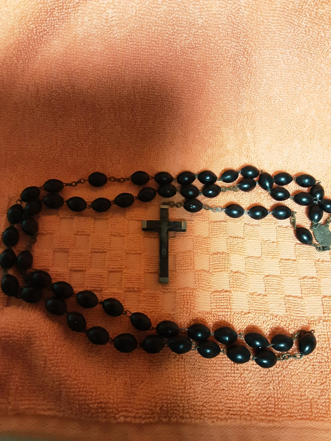 Black Rosary Beads with Crucifix
