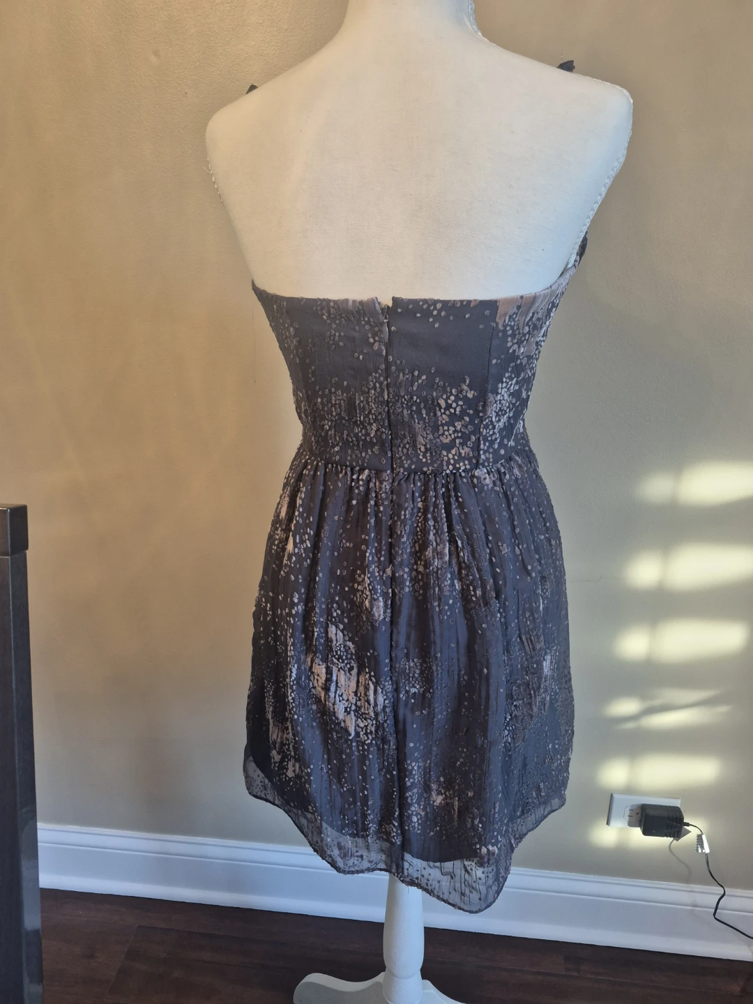 BCBG Generation Grey Ruched Strapless Dress - photo 2