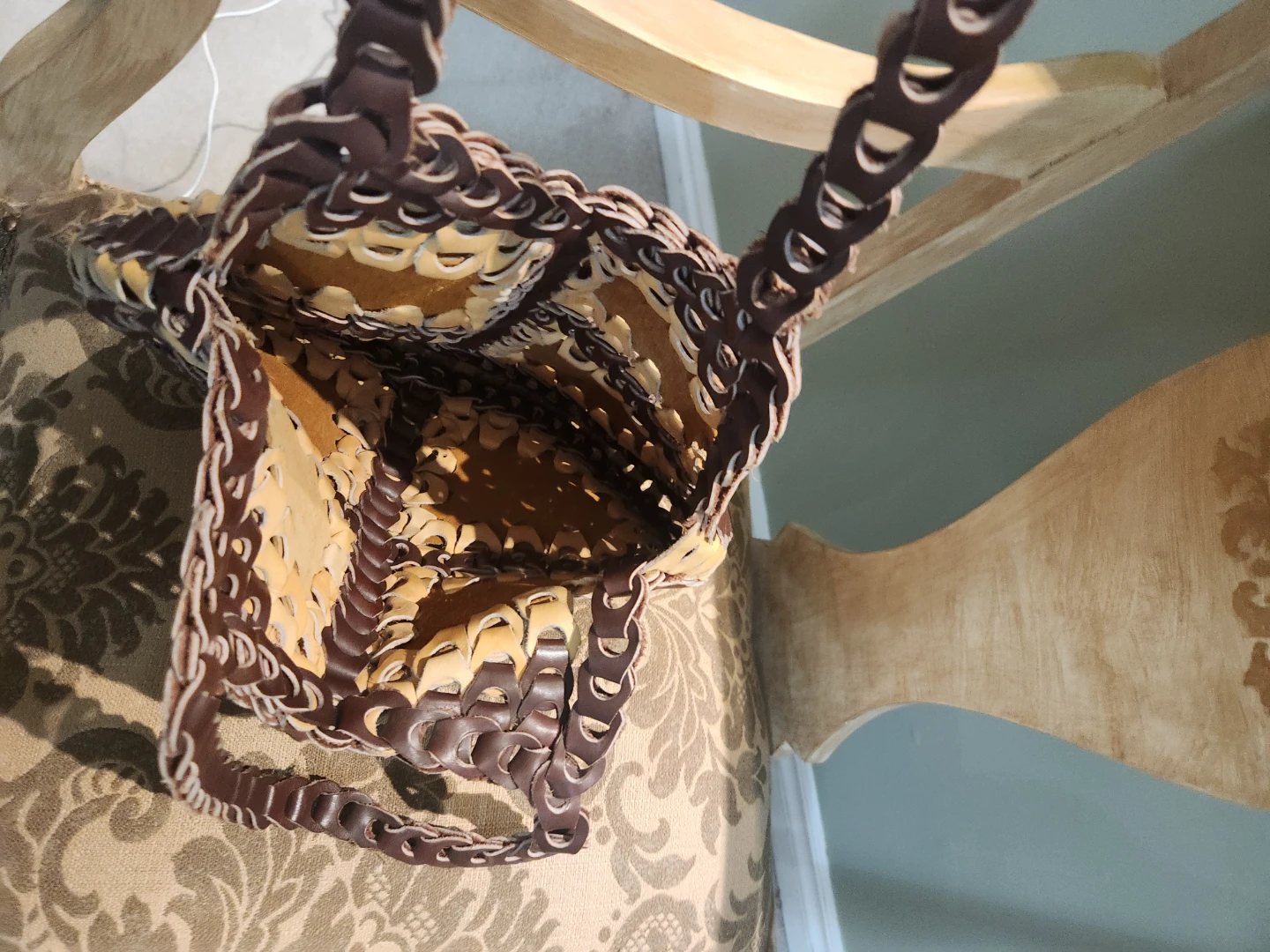 Handwoven Leather Tote Bag - photo 3