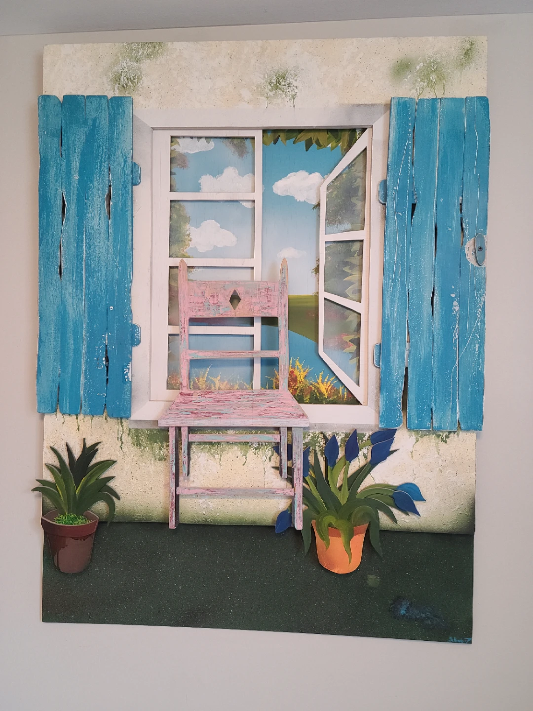 Marco Sober Fine Arts "Cornwall Pond" Wood Construction Art