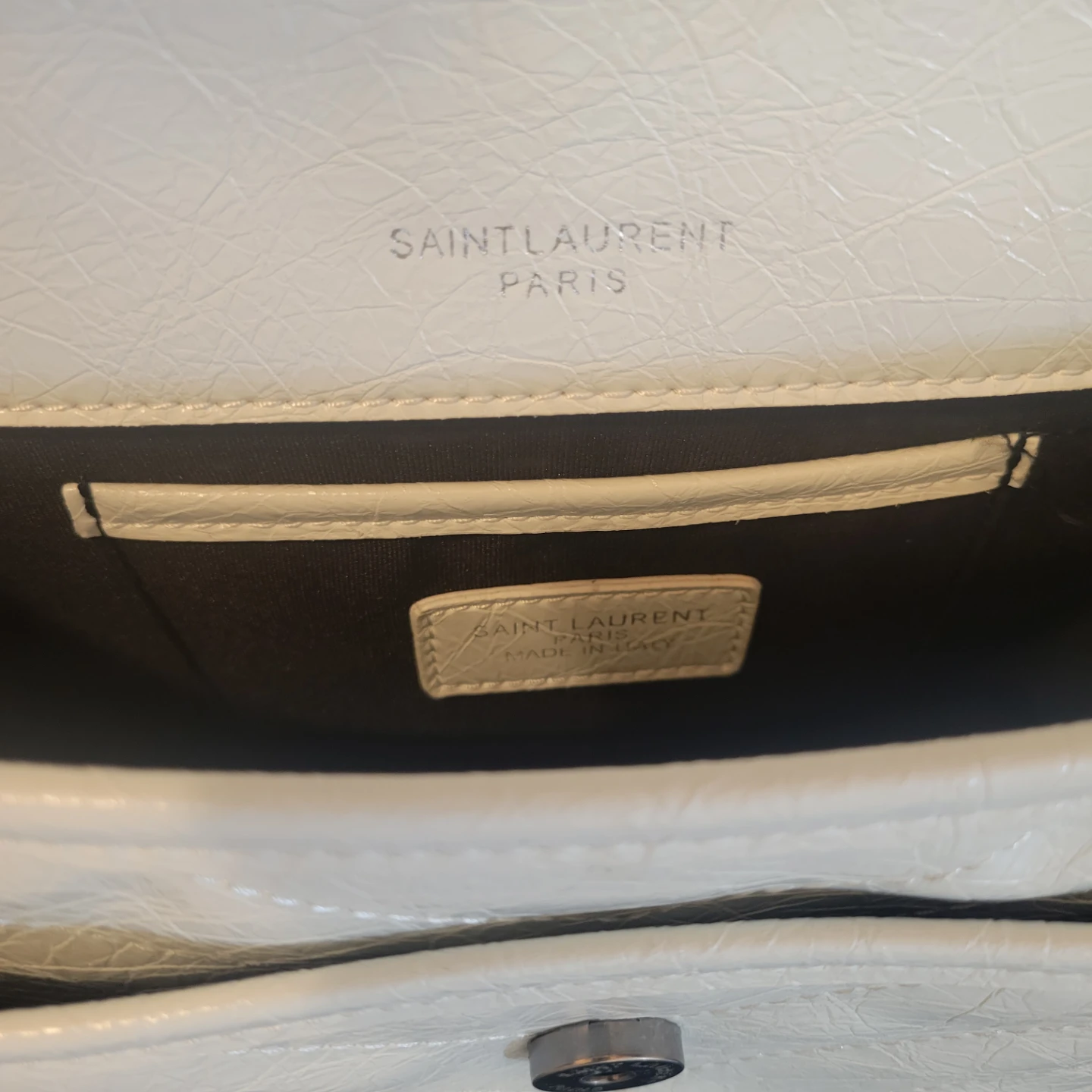 White Leather Shoulder Bag - photo 4