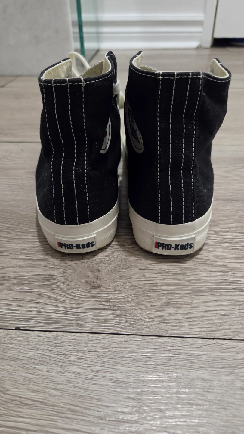 PRO-Keds black high-top canvas sneakers white laces - photo 4