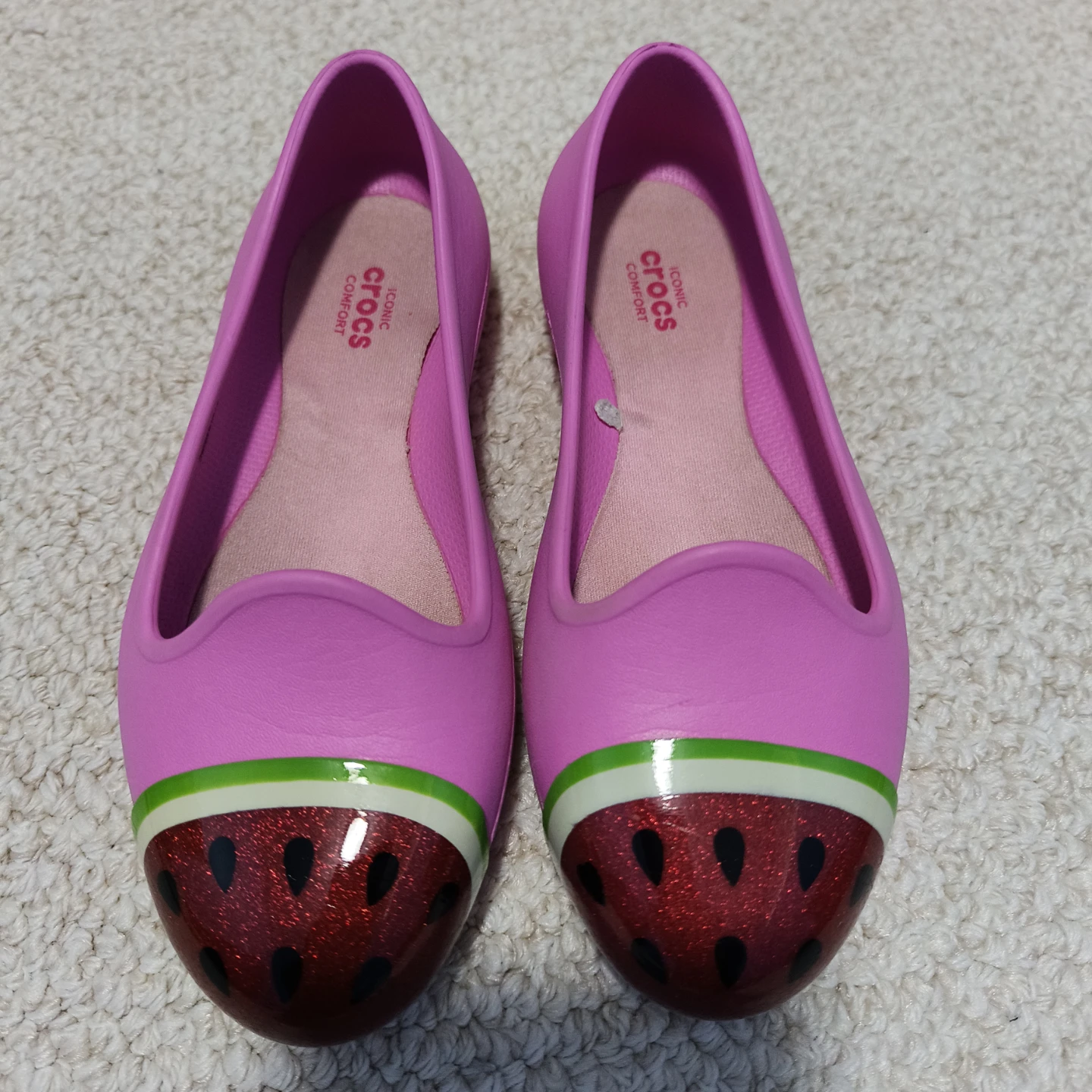 Crocs Ballet Flats Size 13 Pink Watermelon