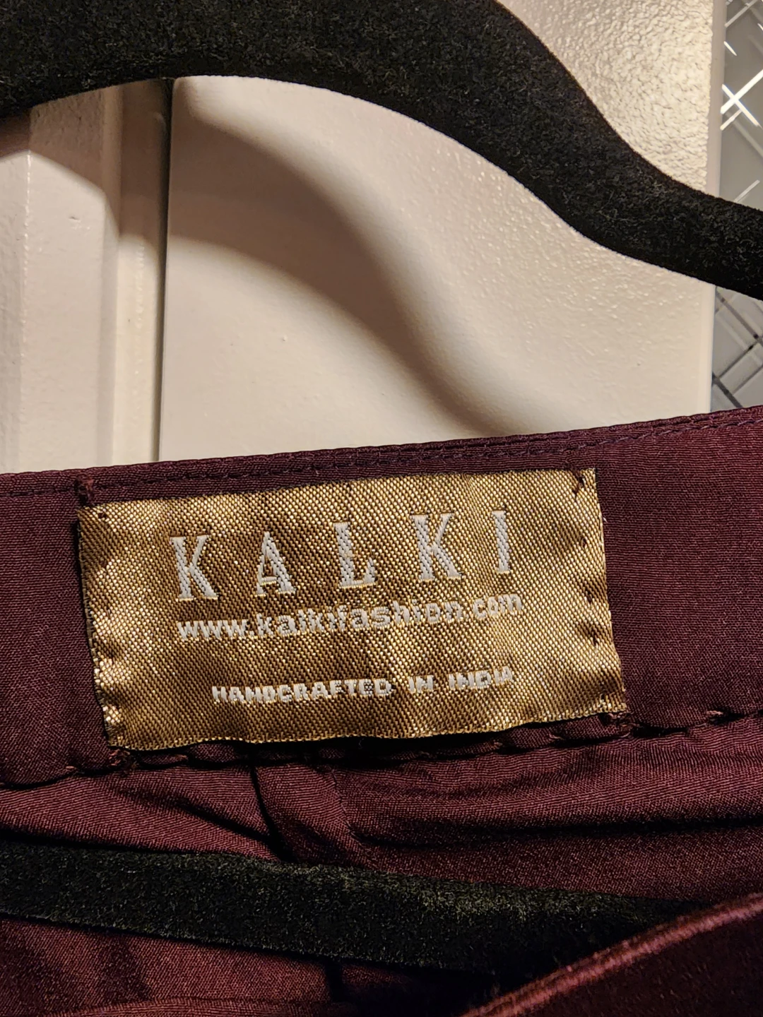 KALKI Maroon/ Wine Sequined Blouse with Silk Skirt - photo 2