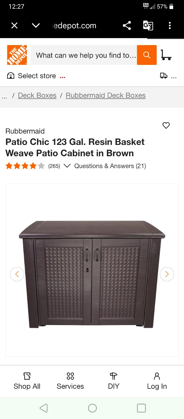 Outdoor storage