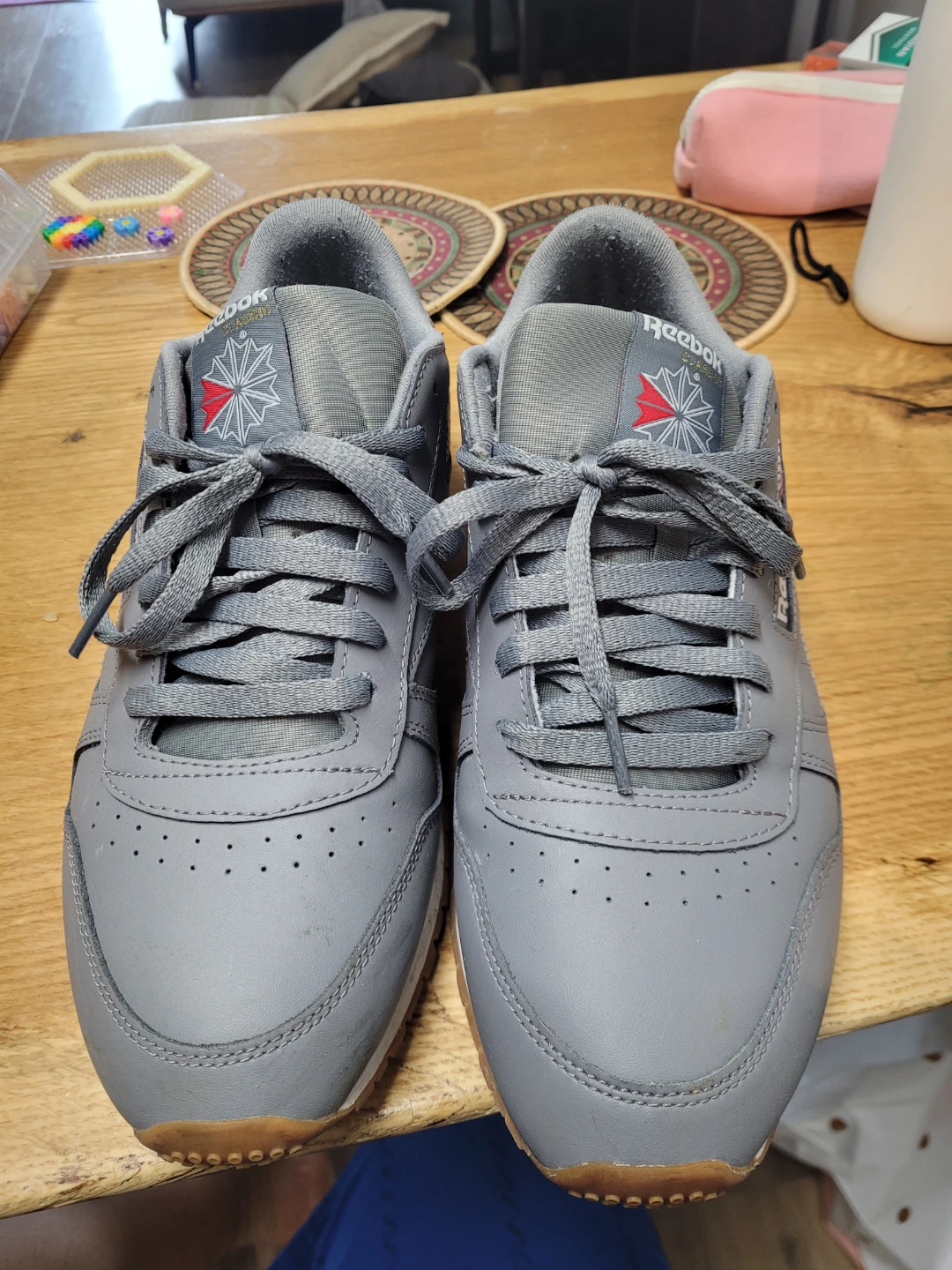 Reebok Classic Men's Grey Sneakers - Size 10.5