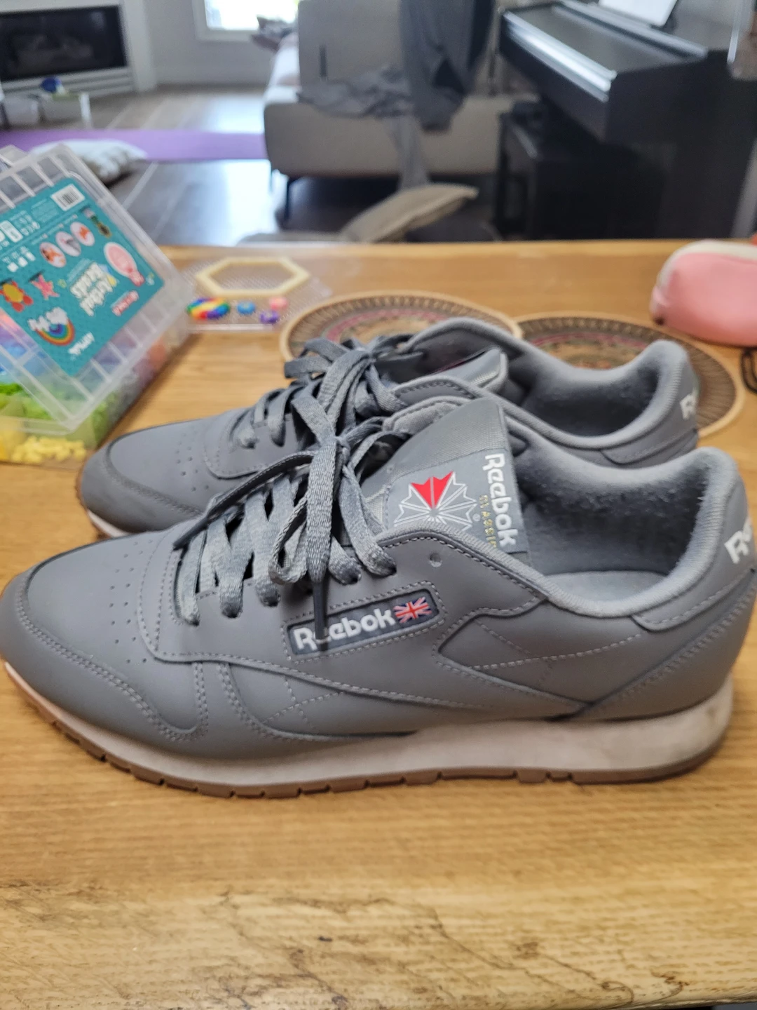 Reebok Classic Men's Grey Sneakers - Size 10.5 - photo 2