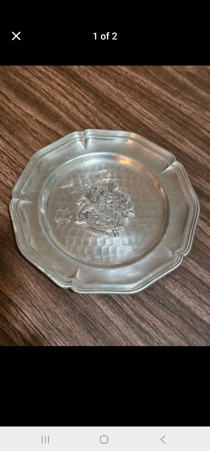 Beautiful Sigg Switzerland Hand Hammered Metal Dish