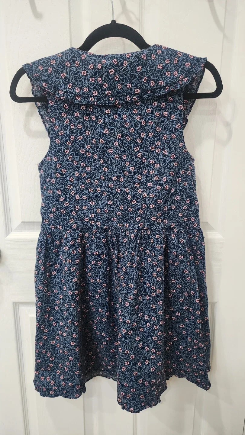 Wilfred Navy Floral Ruffle Collar Dress - photo 2