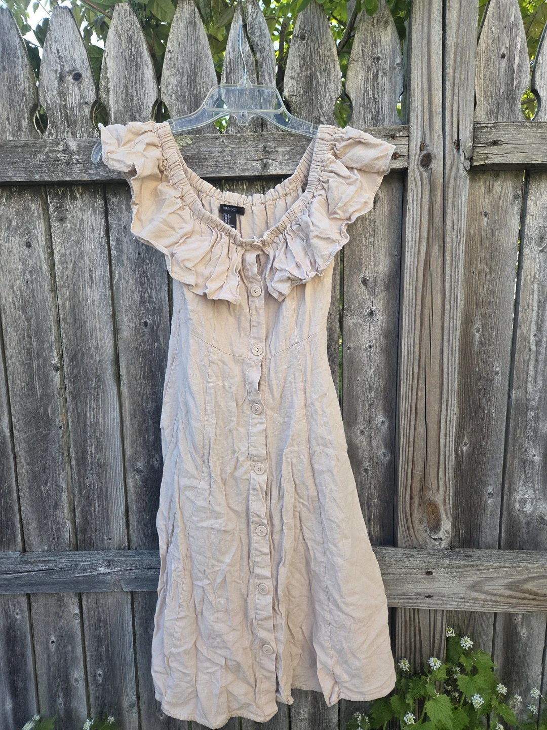 Forever 21 Off-the-Shoulder Ruffled Dress - Size S
