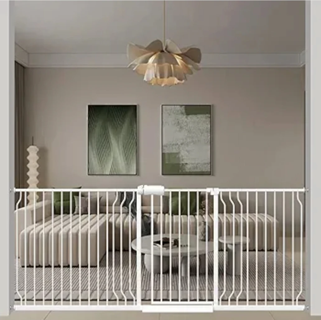 White Pressure Mounted Baby Gate