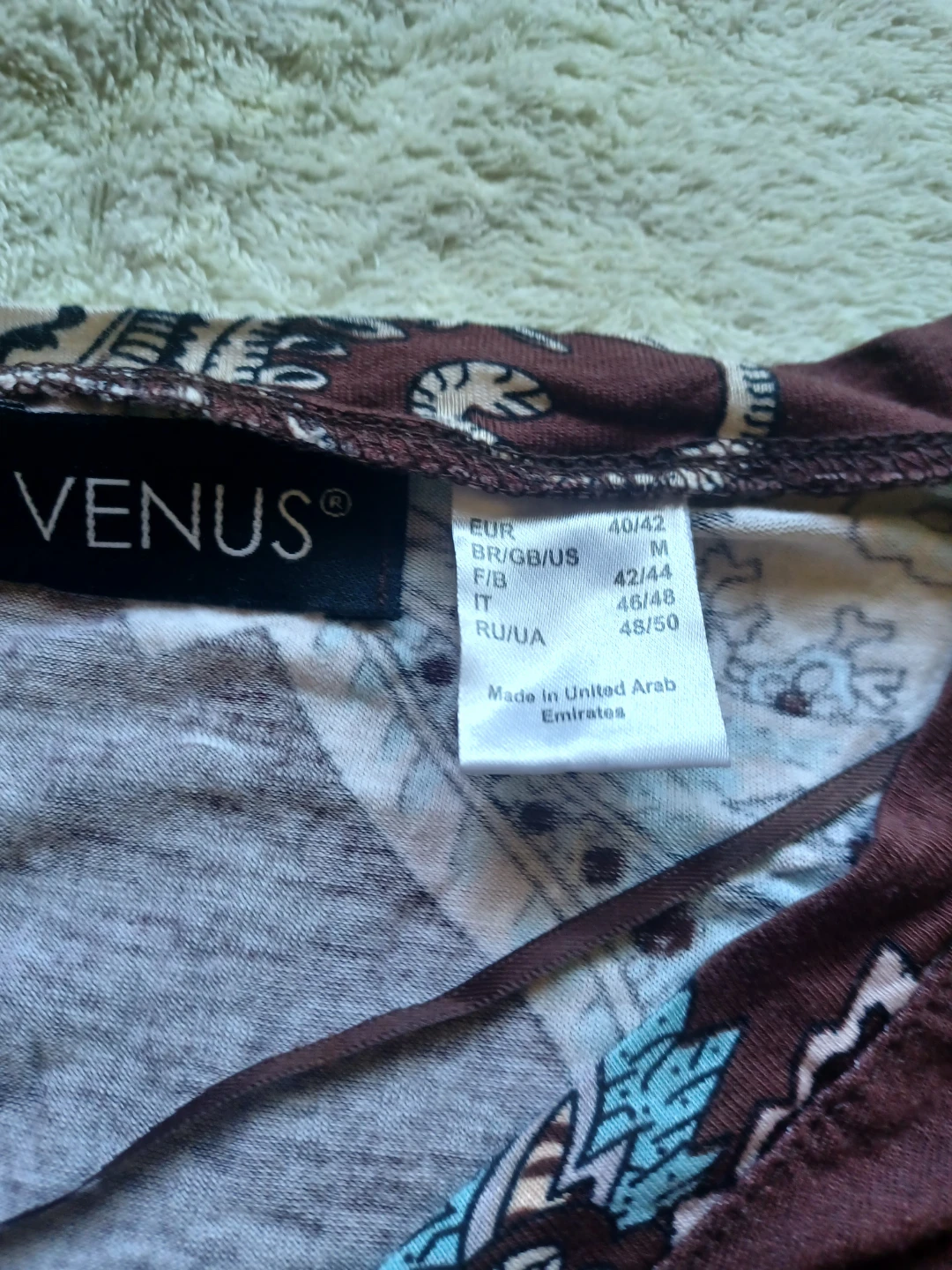 Venus Paisley Print Long Sleeve Top Size M - photo 3