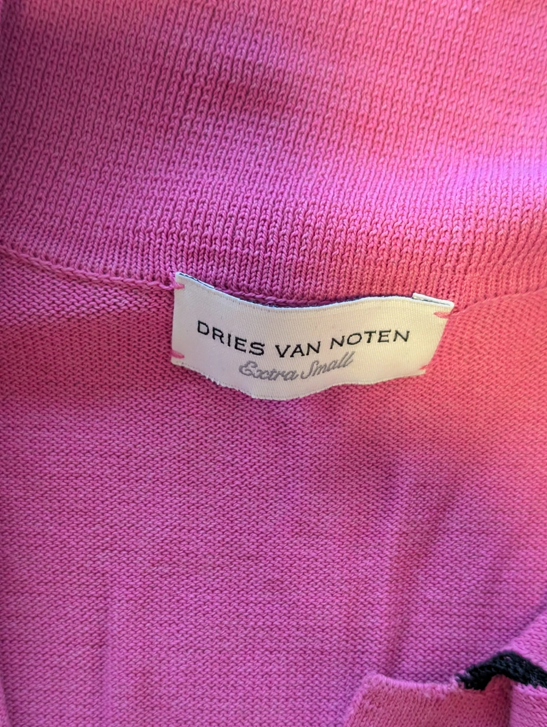 Dries Van Noten Pink Ruffle Knit Top - Extra Small - photo 2