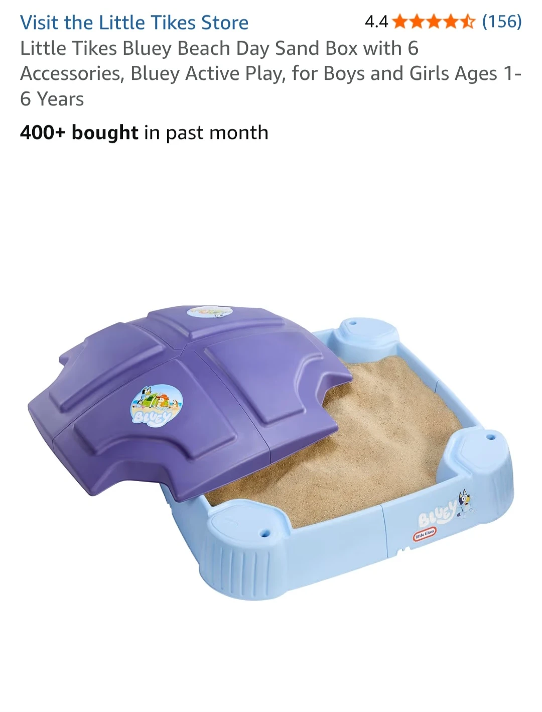 Little Tikes Bluey Beach Day Sand Box with 6 Accessories - photo 3
