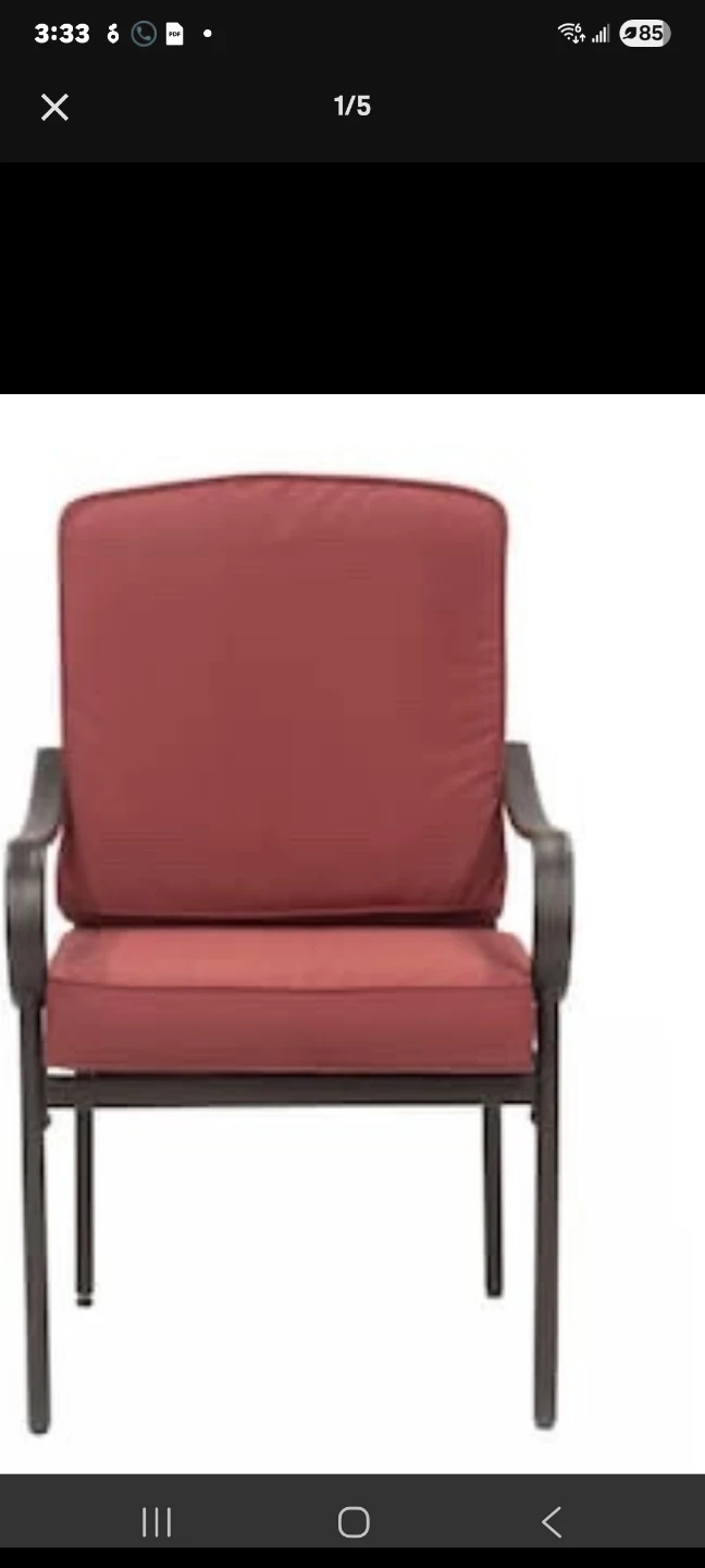 D&F Design Augusta 4 Piece Dining Set - bnib Red Chairs