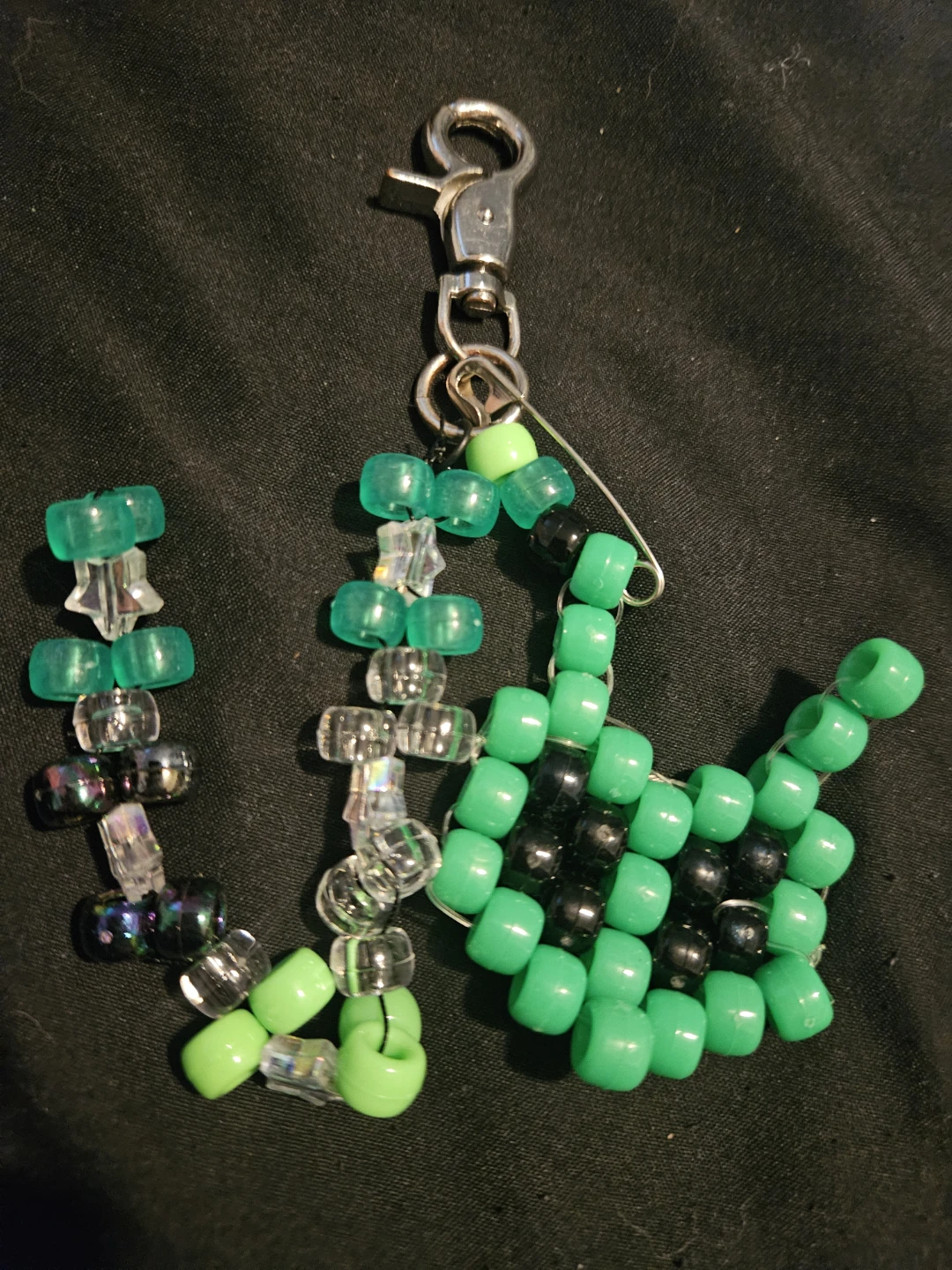 Alien Kandi Beaded Keychain