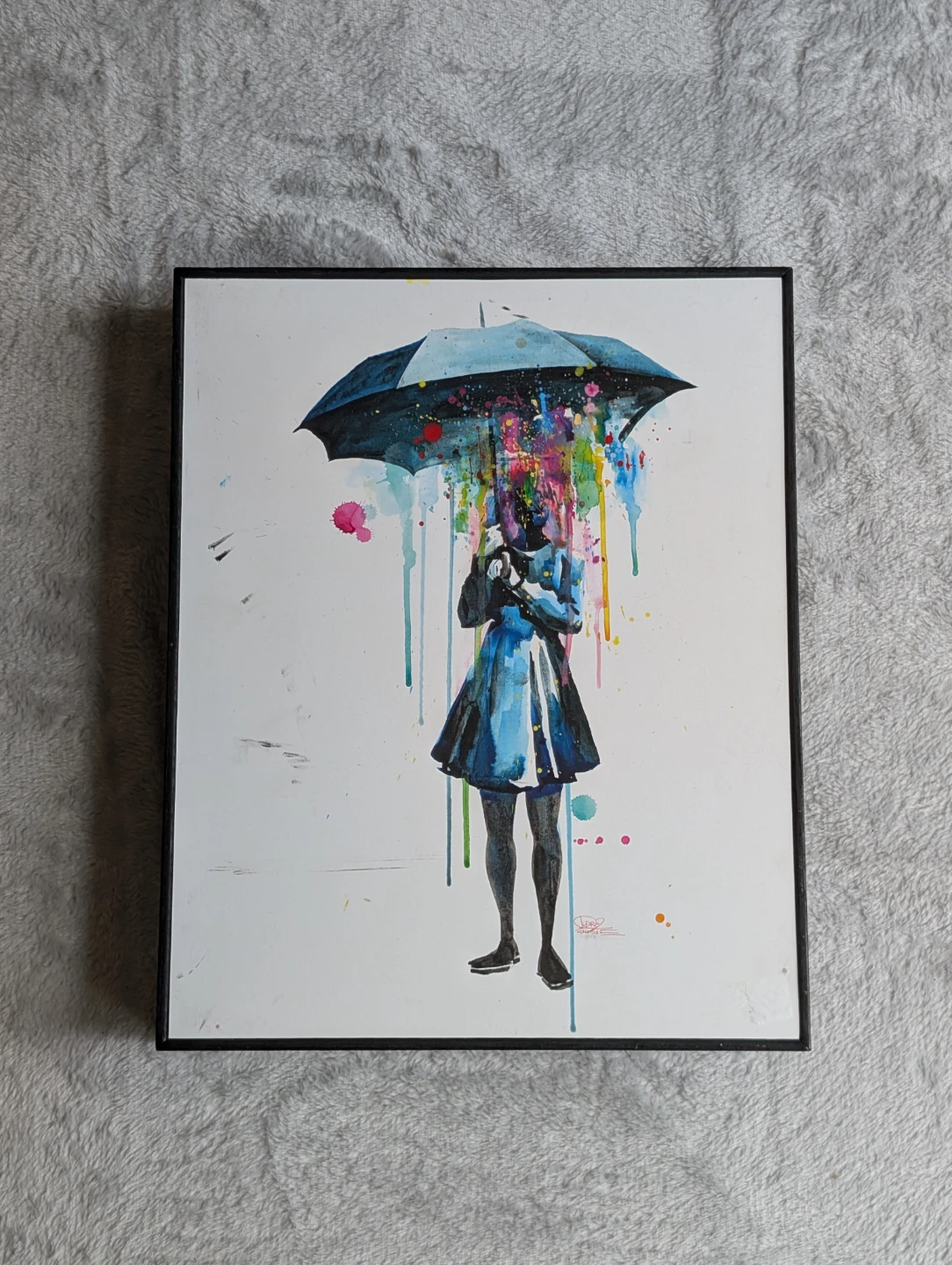 Rainy By Lora Zombie signed Art Framed by Eye On Walls Canada