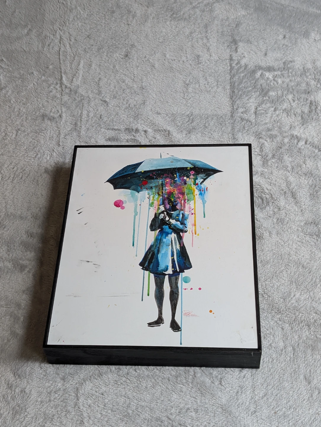 Rainy By Lora Zombie signed Art Framed by Eye On Walls Canada - photo 3